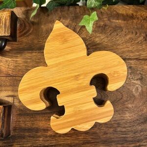 Fleur de Lis Bamboo Coasters